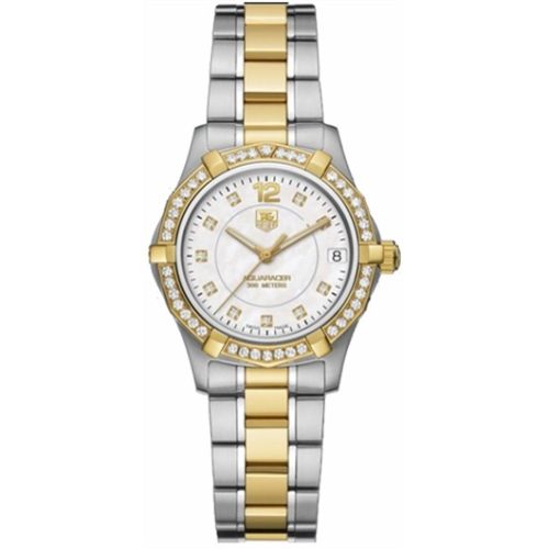 TAG Heuer Aquaracer 300M Quartz 32 Stainless Steel / Yellow Gold / Diamond / MOP - Diamond / Bracelet